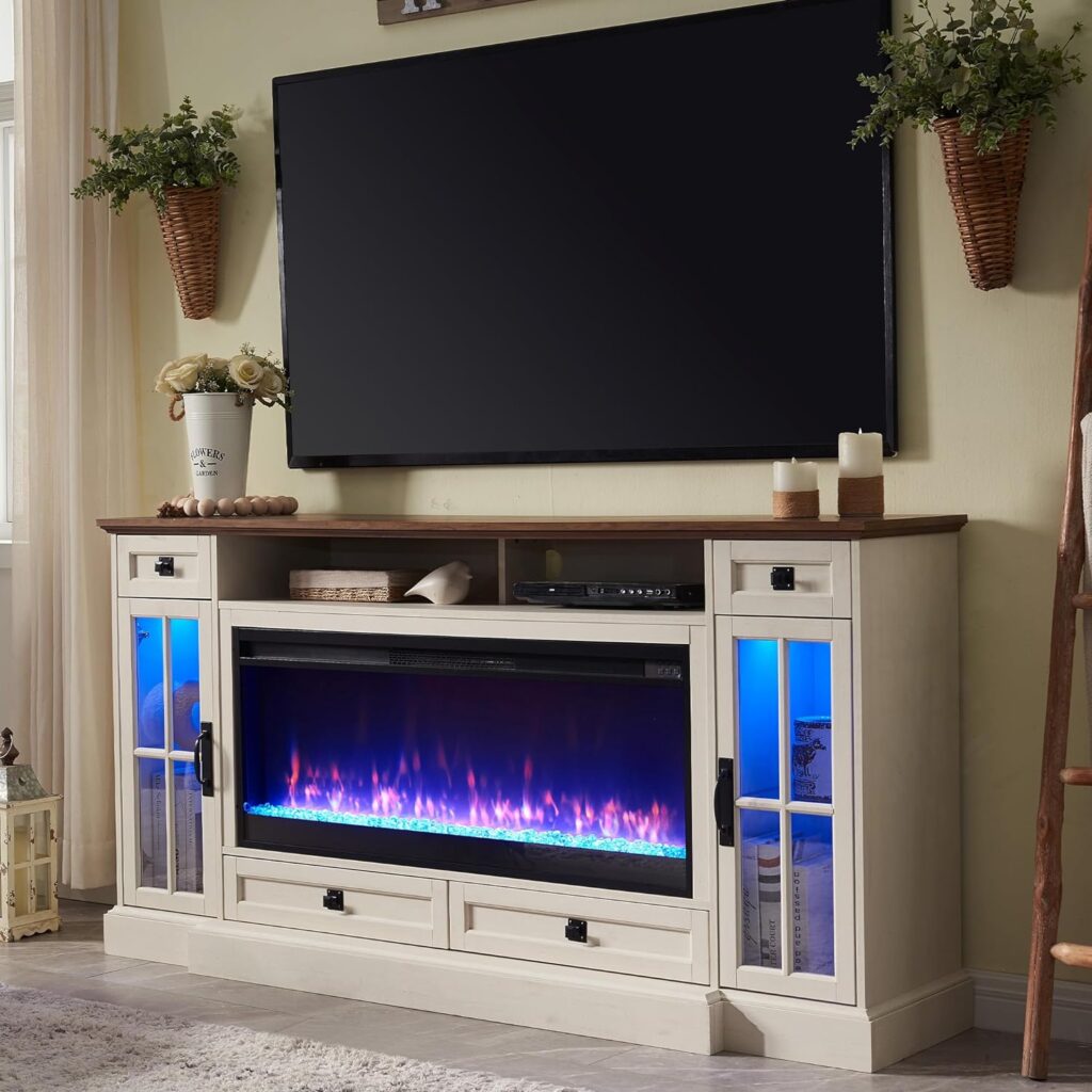 top rated fireplace tv stands, best tv stand fireplaces