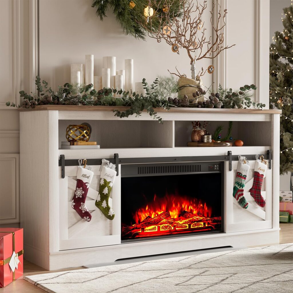best electric fireplace console