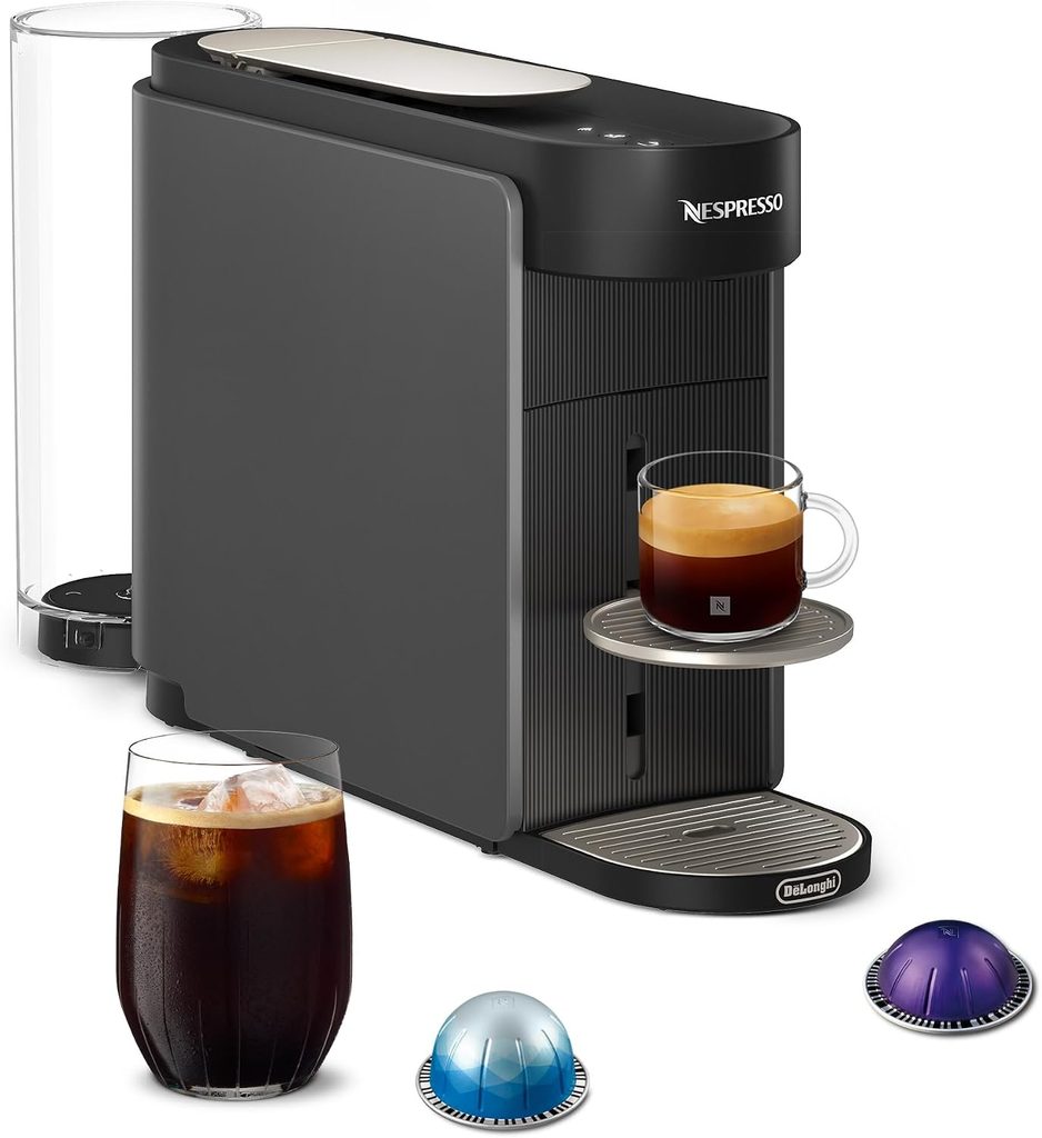 The Best Coffee Maker — Nespresso Vertuo Up Coffee and Espresso Maker showcasing its sleek design and convenient brewing system for preparing coffeehouse-style drinks at home.