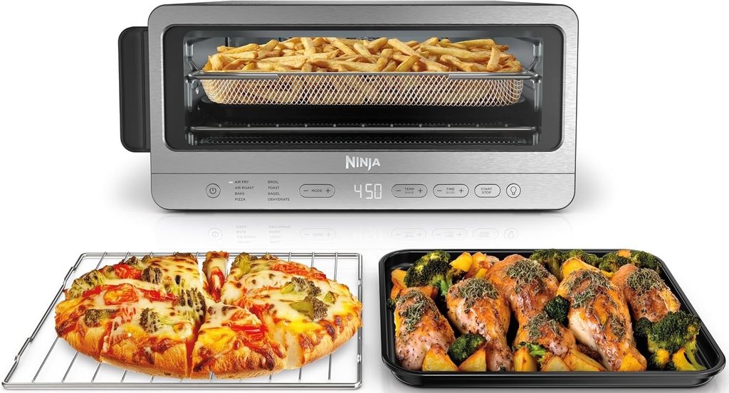 The Best Air Fryer Toaster Oven — Ninja SP151 Air Fryer Toaster Oven with a space-saving design and versatile cooking functions for convenient everyday meals.
